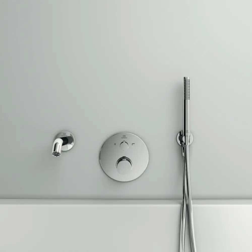IS-Badethermostat-UP-Ceratherm-T100-Bausatz-2-Rosette-d163mm-Chrom-A5814AA gallery number 5